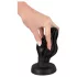 ANOS - dop anal cu nervuri, moale - 7 cm (negru)