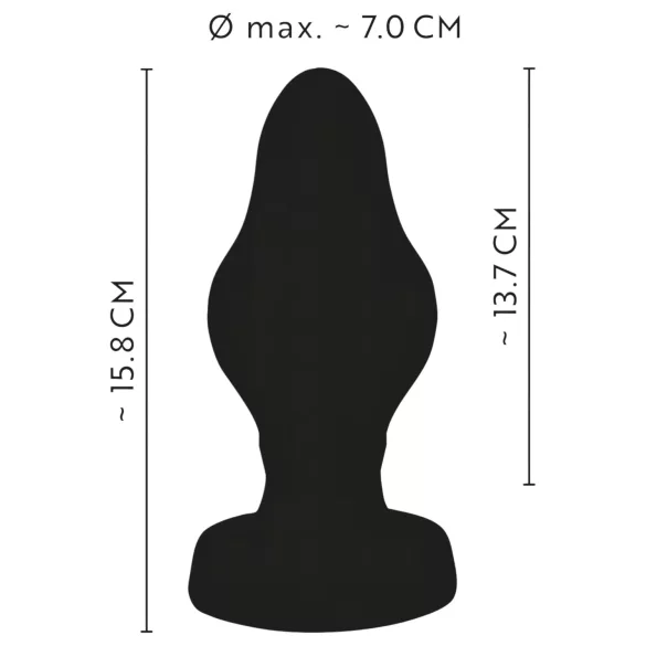 ANOS - dop anal cu nervuri, moale - 7 cm (negru)
