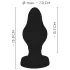 ANOS - dop anal cu nervuri, moale - 7 cm (negru)