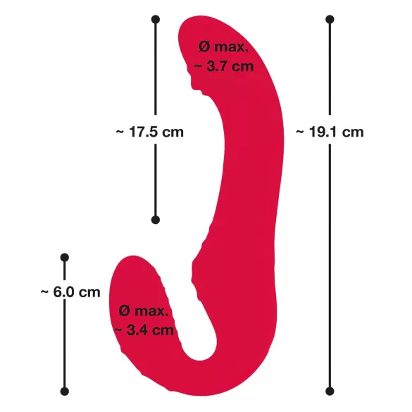 You2Toys - vibrator strapless cu telecomandă - roșu