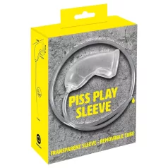   You2Toys Piss Play Sleeve - extensie pentru penis cu tub de evacuare (transparentă)