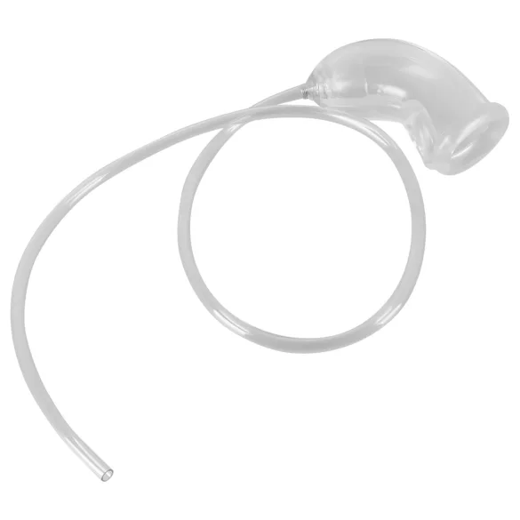 You2Toys Piss Play Sleeve - extensie pentru penis cu tub de evacuare (transparentă)