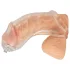 You2Toys Piss Play Sleeve - extensie pentru penis cu tub de evacuare (transparentă)