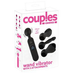   Couples Choice - vibrator de masaj încălzitor cu acumulator (negru)