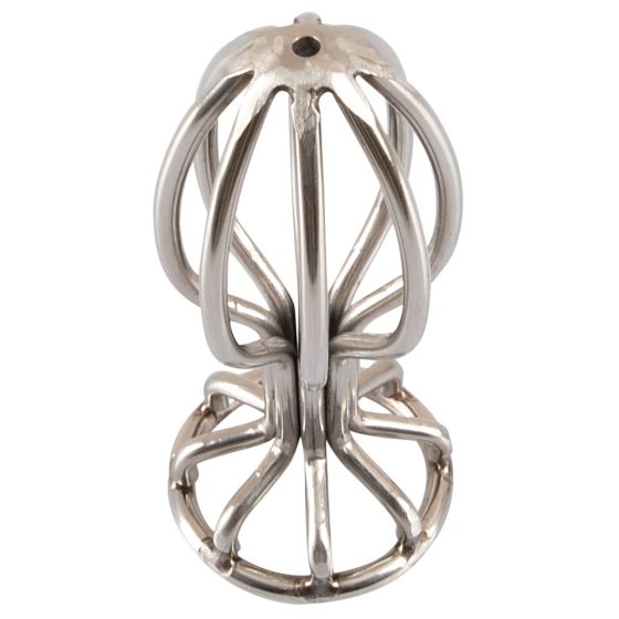 ANOS Metal (2,8cm) - dildo anal din oțel în cușcă (argintiu)