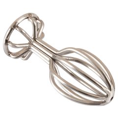   ANOS Metal (2,8cm) - dildo anal din oțel în cușcă (argintiu)