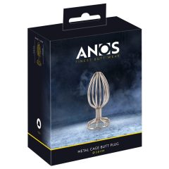   ANOS Metal (3,8 cm) - dildo anal cu grilaj de metal (argintiu)