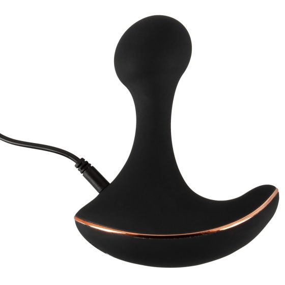 ANOS - vibrator anal cu baterie, radio și rezistent la apă (negru)