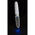 Liaison Straight - vibrator LED cu acumulator (transparent-alb)