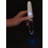 Liaison Straight - vibrator LED cu acumulator (transparent-alb)