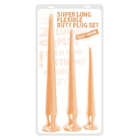 You2Toys - set dildo anal extra lung (3 piese) - natural