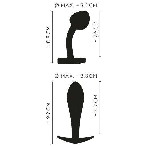 ANOS Metal Rainbow - set dopuri anale metalice - 2 piese