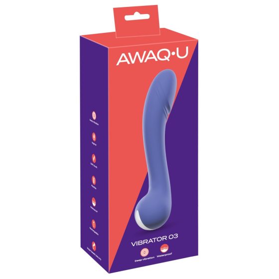 AWAQ.U 3 - vibrátor cu acumulator pentru punctul G (violet)