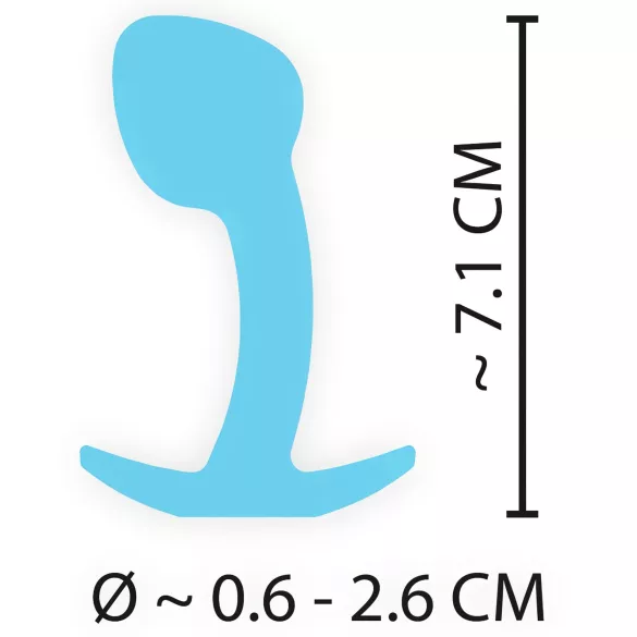 Cuties Mini Butt Plug - dop anal din silicon (albastru, 2,6 cm)