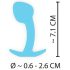 Cuties Mini Butt Plug - dop anal din silicon - albastru (2,6 cm)