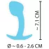 Cuties Mini Butt Plug - dop anal din silicon (albastru, 2,6 cm)