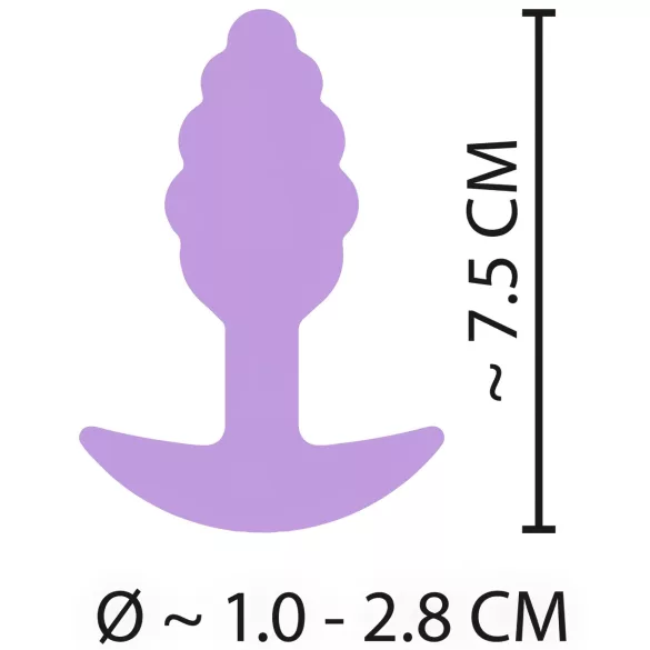 Cuties Mini Butt Plug - dop anal din silicon (mov, 2,8 cm)