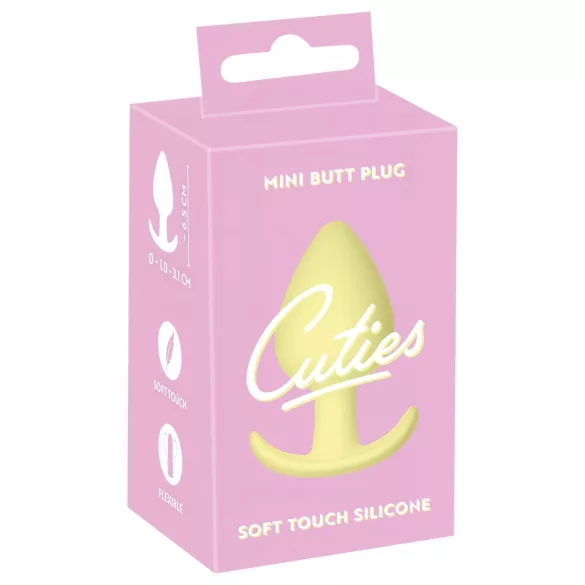 Cuties - plug anal mini - silicon - galben 3,1 cm