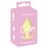 Cuties Mini Butt Plug - dop anal din silicon (galben, 3,1 cm)