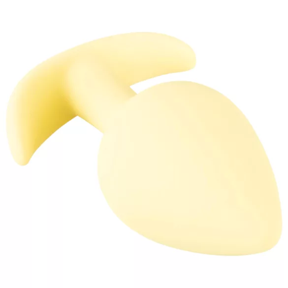 Cuties Mini Butt Plug - dop anal din silicon (galben, 3,1 cm)