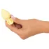 Cuties Mini Butt Plug - dop anal din silicon (galben, 3,1 cm)