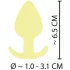 Cuties Mini Butt Plug - dop anal din silicon (galben, 3,1 cm)