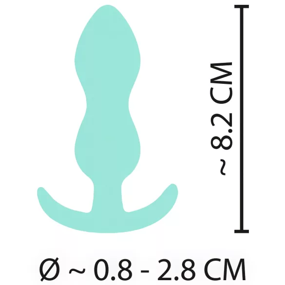 Cuties - dop anal mini - silicon - mentă 2,3cm