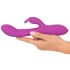 Javida Thumping Rabbit - vibrator cu 3 motoare - braț pentru clitoris - lila