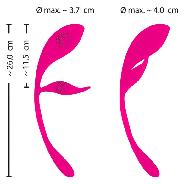 SMILE - ou vibrant roz cu radio și acumulator