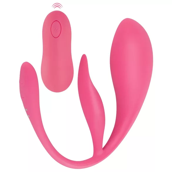 SMILE - ou vibrator cu baterie reîncărcabilă și telecomandă radio, purtabil (roz)