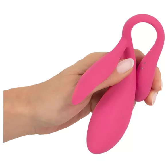 SMILE - ou vibrator cu baterie reîncărcabilă și telecomandă radio, purtabil (roz)