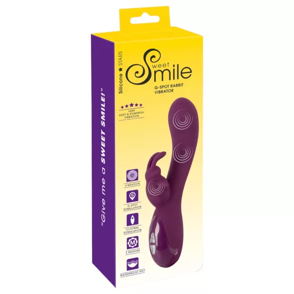 Smile - vibrator cu 3 motoare cu braț pentru clitoris, reîncărcabil, mov