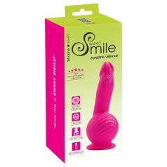   SMILE Powerful - vibrator cu ventuză, 2 motoare, reîncărcabil - roz