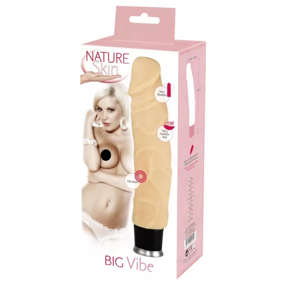 Nature Skin - vibrator realist - silicon moale - culoare naturală 23cm