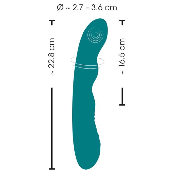 SMILE - Vibrator reîncărcabil, rezistent la apă, cu vârf rotativ pentru punctul G (verde)