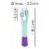 You2Toys - vibrator dublu motor, reîncărcabil, rezistent la apă - colorat