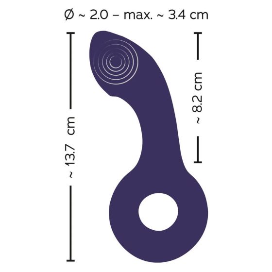 SMILE - vibrator pentru punctul G și P, cu acumulator (violet)