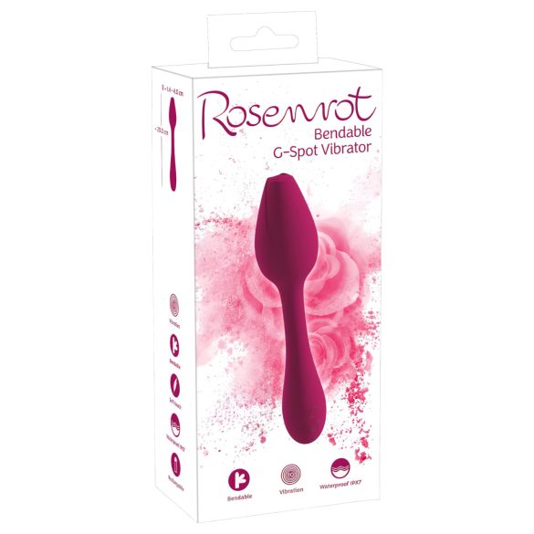 You2Toys Rosenrot - vibrator flexibil pentru punctul G - roșu