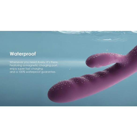 Svakom Avery - vibrator cu impulsuri și braț pentru clitoris - reîncărcabil, mov