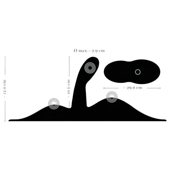 VibePad 3 - vibrator cu pernă pentru punctul G, wireless și cu acumulator (negru)