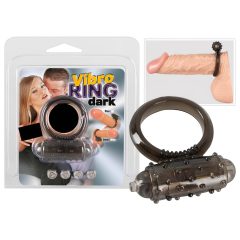   You2Toys - Inel vibrator pentru penis din silicon pur - negru