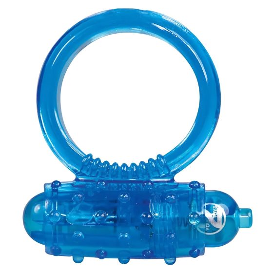 You2Toys - Inel vibrator pentru penis din silicon pur - albastru regal