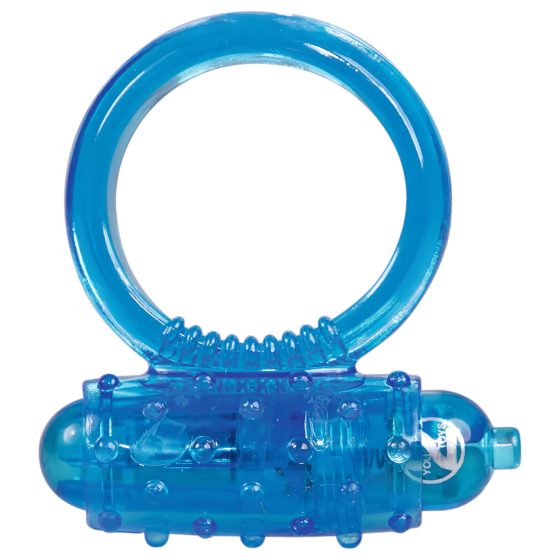 You2Toys - Inel vibrator pentru penis din silicon pur - albastru regal