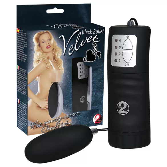 You2Toys - Ou vibrator negru - catifelat