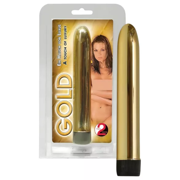 You2Toys - Vibrator clasic - vibrații intense - culoare auriu