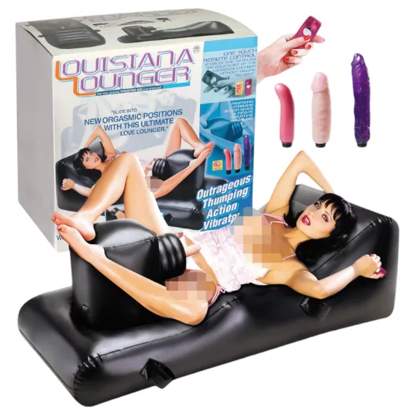 Louisiana Lounger - aparat sexual cu vibrator integrat - negru