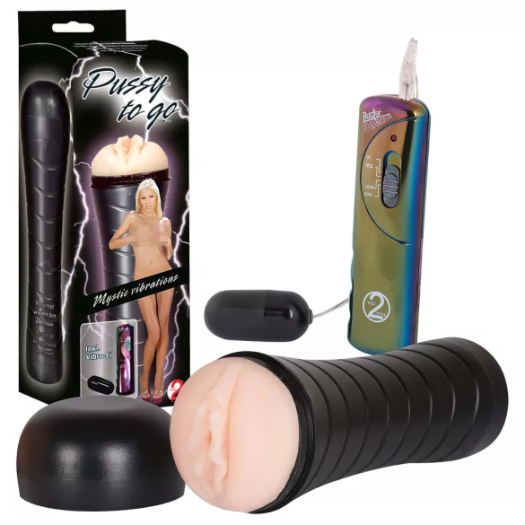 You2Toys - vagină discretă cu vibrații - material moale