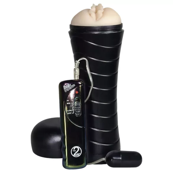 You2Toys - vagină discretă cu vibrații - material moale