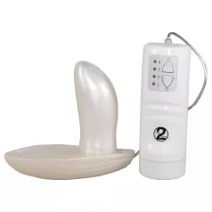   You2Toys - Vibrator purtabil tip scoică - cu vibrații - alb