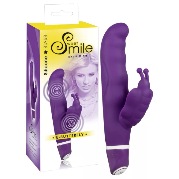 SMILE - Vibrator cu fluture pentru stimulare punct G - silicon